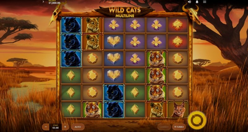 Играть Wild Cats Multiline от Red Tiger в казино 1Win