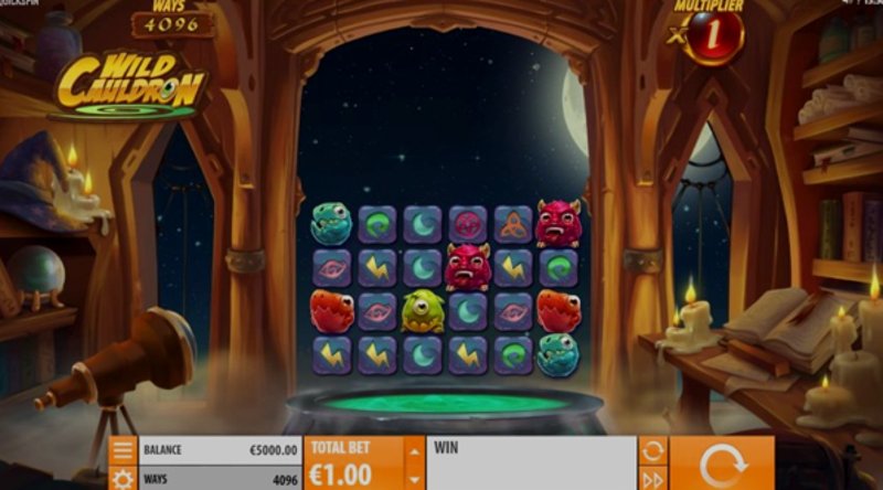 Играть Wild Cauldron от Quickspin в казино 1Win