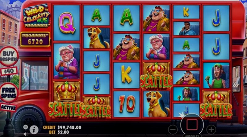 Играть Wild Celebrity Bus Megaways от Pragmatic в казино 1Win