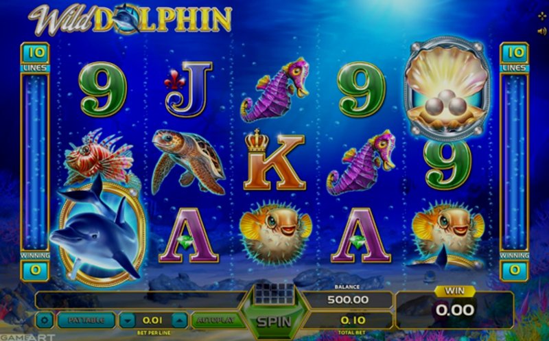 Играть Wild Dolphin от Gameart в казино 1Win