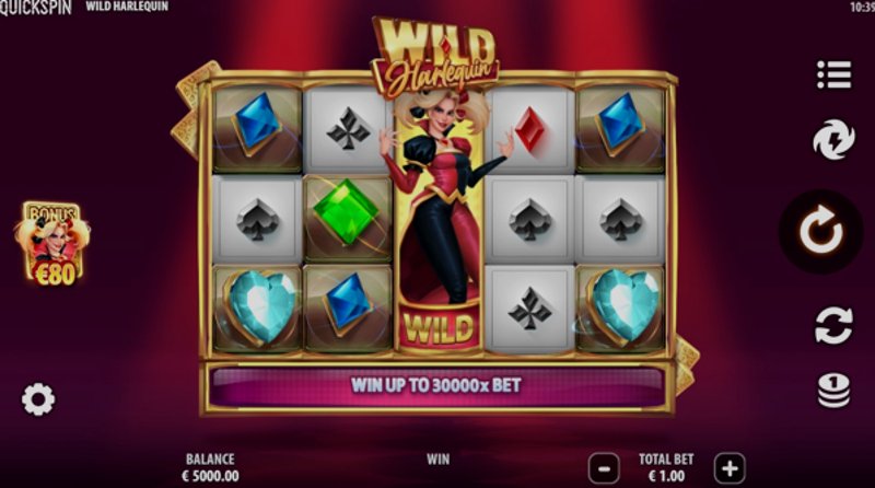 Играть Wild Harlequin от Quickspin в казино 1Win