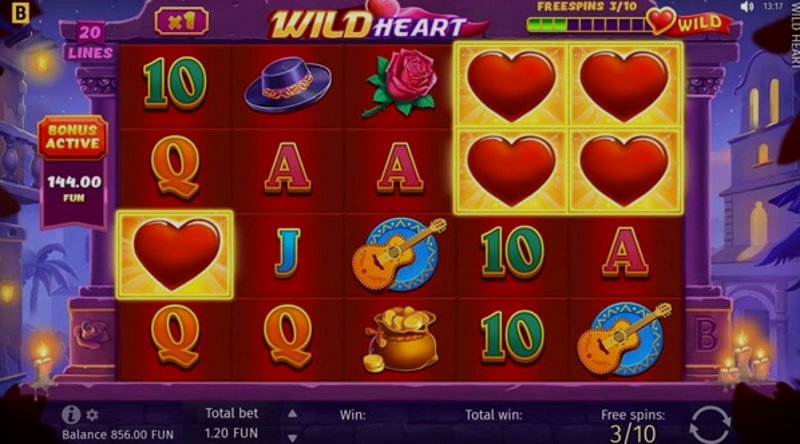 Играть Wild Heart от Bgaming в казино 1Win
