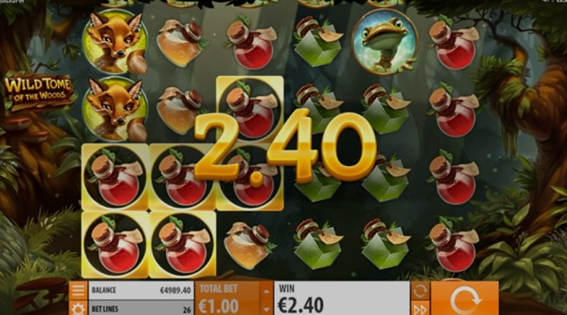 Играть Wild Tome of the Woods от Quickspin в казино 1Win