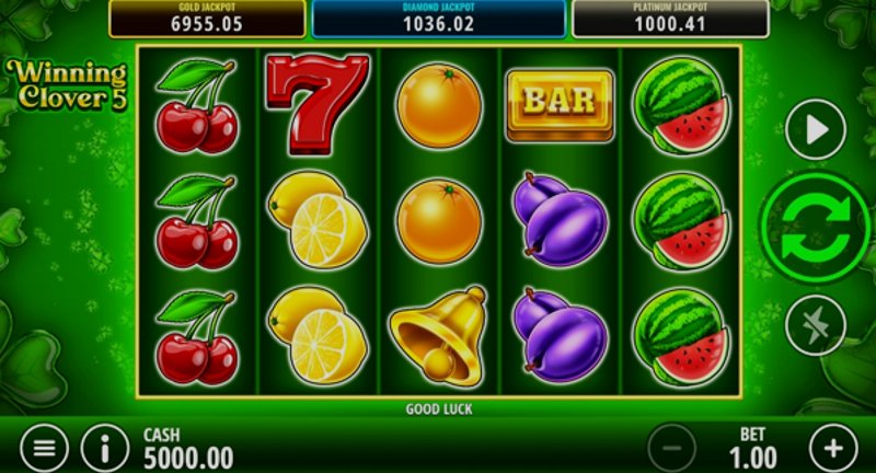 Играть Winning Clover 5 от Fazi в казино 1Win