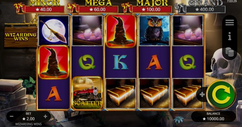 Играть Wizarding Wins от Booming в казино 1Win