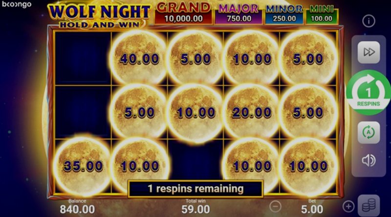 Играть Wolf Night от Booongo в казино 1Win
