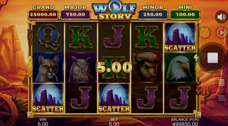 Играть Wolf Story от Gamzix в казино 1Win