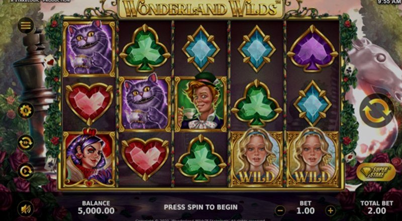 Играть Wonderland Wilds от Stakelogic в казино 1Win