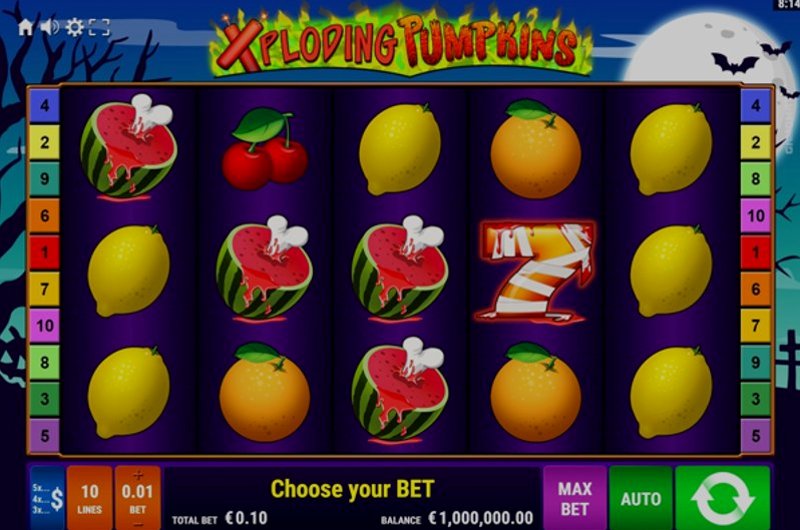Играть Xploding Pumpkins от Gamomat в казино 1Win