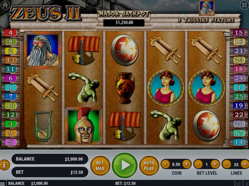 Играть Zeus 2 от Habanero в казино 1Win