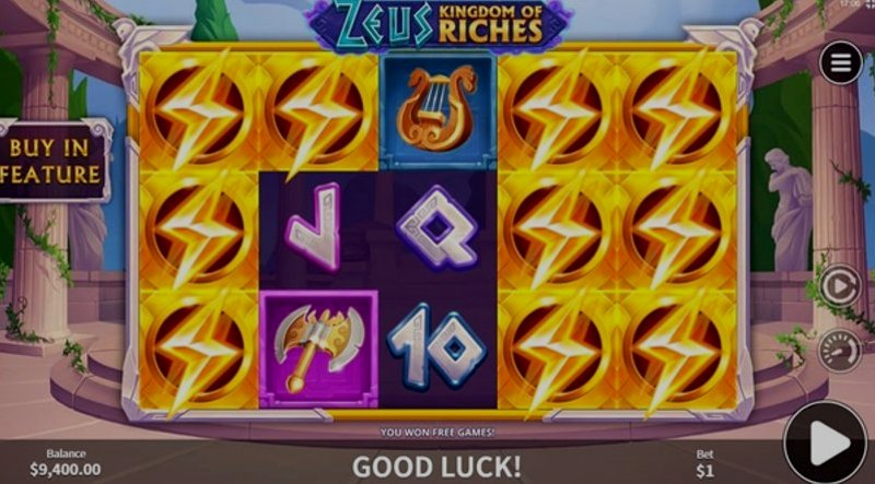 Играть Zeus Kingdom of Riches от Skywind в казино 1Win