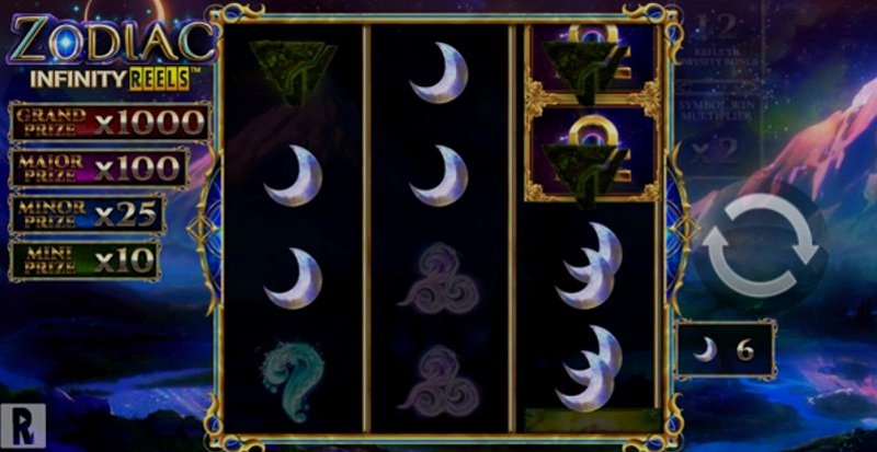 Играть Zodiac Infinity Reels от Reelplay в казино 1Win