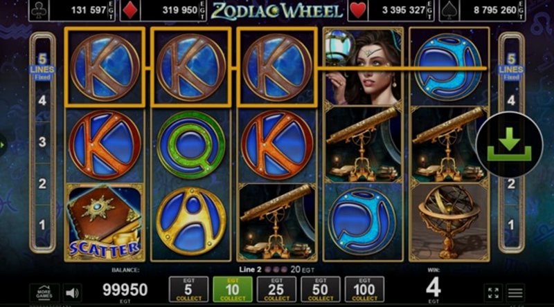 Играть Zodiac Wheel от Amusnet Interactive в казино 1Win
