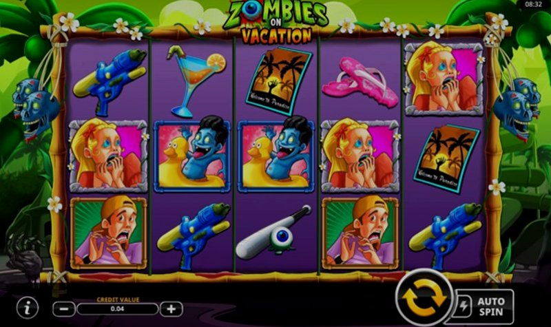 Играть Zombies on Vacation от Swintt в казино 1Win